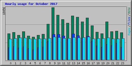 Hourly usage for October 2017