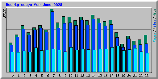 Hourly usage for June 2023
