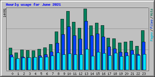 Hourly usage for June 2021