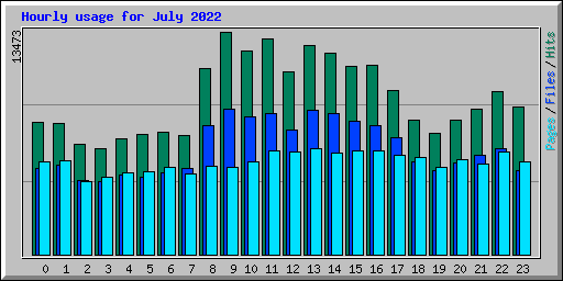 Hourly usage for July 2022