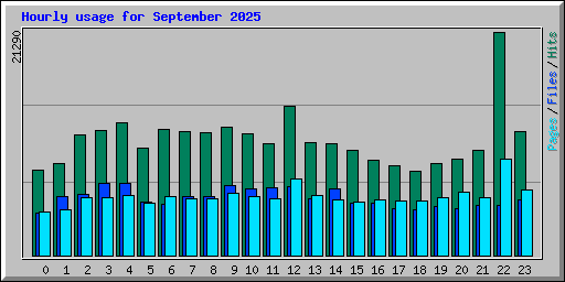 Hourly usage for September 2025