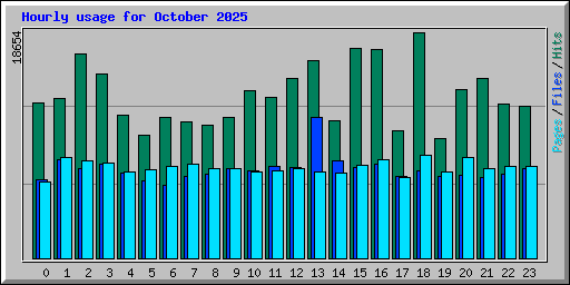 Hourly usage for October 2025