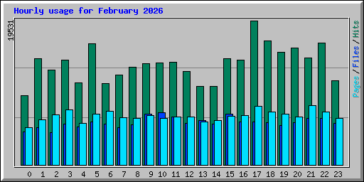 Hourly usage for February 2026